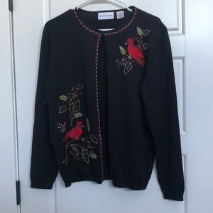 Alfred Dunner Medium Cardigan Cardinals